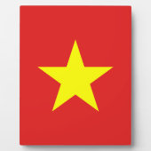 Vietnam Drapeau étoile jaune Plaque (Devant)