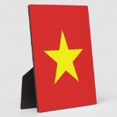 Vietnam Drapeau étoile jaune Plaque (Côté)