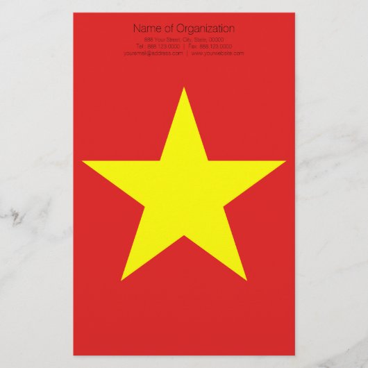 Vietnam Drapeau Yellow Star papeterie personnalisé (Devant)