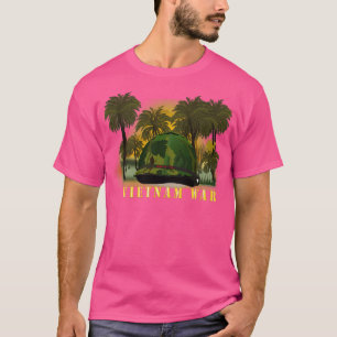 Vietnam Era Helm Hoesje Frontis Hell w Oerwoud Fir T-shirt