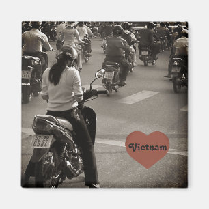 Vietnam fietsen magneet