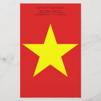 Vietnam Flag Yellow Star gepersonaliseerde schrijf Briefpapier