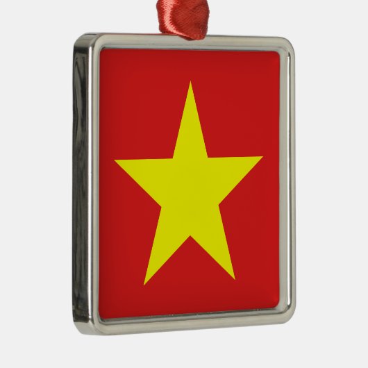 Vietnam Flag Yellow Star Metal Ornament (Rechts)