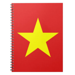 Vietnam Flag Yellow Star-Notitieboek Notitieboek