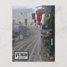 Vietnam Foggy Street, Carte postale Date personnal