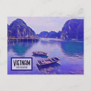 Vietnam Ha Long Bay Datum Briefkaart