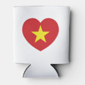 Vietnam Heart Flag Blikjeskoeler (Voorkant)
