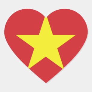 Vietnam Heart Flag Hart Sticker