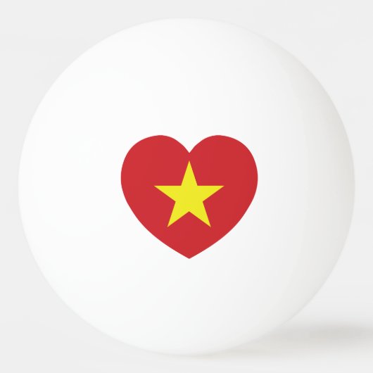 Vietnam Heart Flag Pingpongballen (Voorkant)