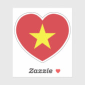 Vietnam Heart Flag Sticker (Vel)