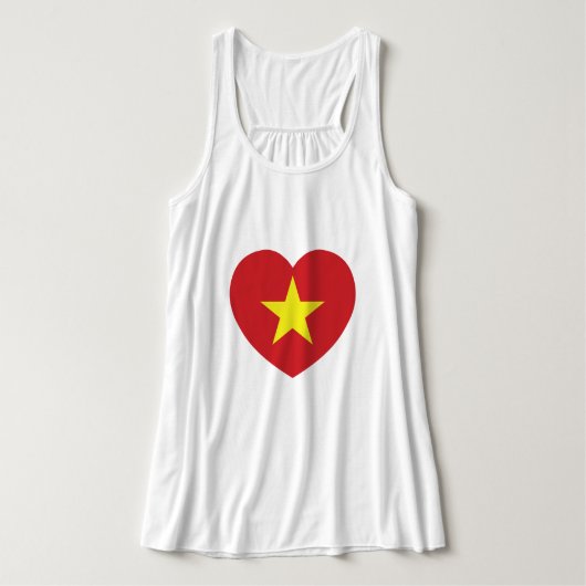 Vietnam Heart Flag Tanktop (Design voorkant)