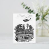 Vietnam Huey Landing Briefkaart (Staand voorkant)