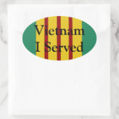 Vietnam I serveerde ovale Stickers (Tas)