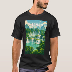 Vietnam Illustratie Reis Kunst Vintage T-shirt