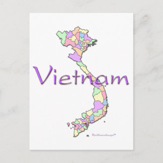 Vietnam-kaart Briefkaart