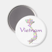 Vietnam-kaart Magneet (Voorkant / Achterkant)
