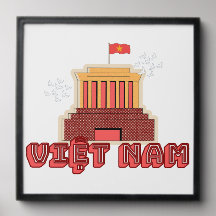 VIETNAM Kunst Wand Decor - Ho Chi Minh Mausoleum