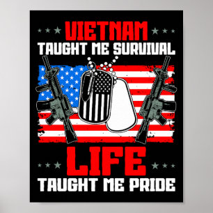 Vietnam leerde overleven. het leven leerde trots. poster