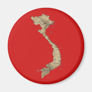 Vietnam Map Magnet Magneet