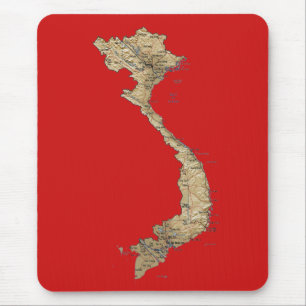 Vietnam Map Mousepad Muismat