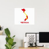 VIETNAM MAP POSTER (Thuiskantoor)
