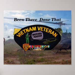 Vietnam Nam War Vets Veterans Patch Poster