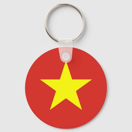 Vietnam National World Flag Sleutelhanger (Voorkant)
