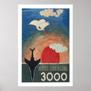 Vietnam Oorlog Propaganda Poster Noord-Vietnam