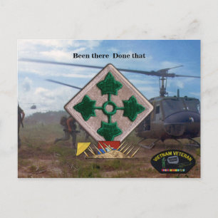Vietnam - oorlog vietnam - vierde infanterie - vet briefkaart