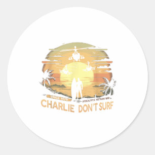 Vietnam Oorlog zonsondergang - Clic Charlie Dont Ronde Sticker