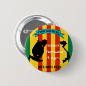 Vietnam PTSD Survivor Pin Ronde Button 5,7 Cm (Voorkant /achterkant)