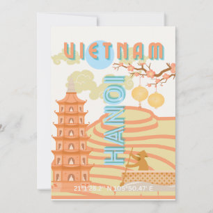 Vietnam Reiskunst Feestdagenkaart