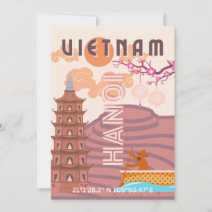 Vietnam Reiskunst Feestdagenkaart