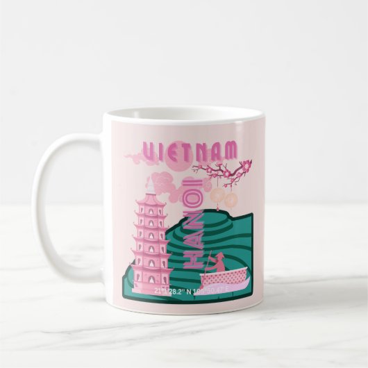 Vietnam Reiskunst Koffiemok (Links)