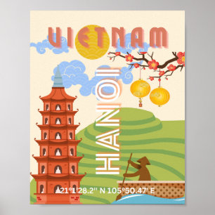 Vietnam Reiskunst Poster