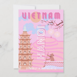 Vietnam Reiskunst, Roze Feestdagenkaart