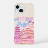 Vietnam Reiskunst, Roze iPhone 15 Hoesje (Achterkant)