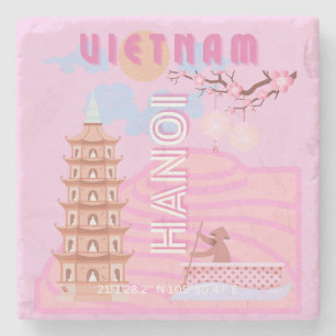 Vietnam Reiskunst, Roze Stenen Onderzetter