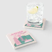 Vietnam Reiskunst Stenen Onderzetter (Zijkant)