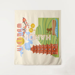 Vietnam Reiskunst Wandkleed