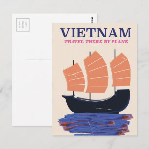 Vietnam Reisposter Briefkaart