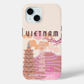 Vietnam Reizen Kunst, Retro Case-Mate iPhone Case (Achterkant)