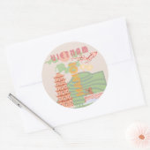 Vietnam Reizen Kunst,  Ronde Sticker (Envelop)