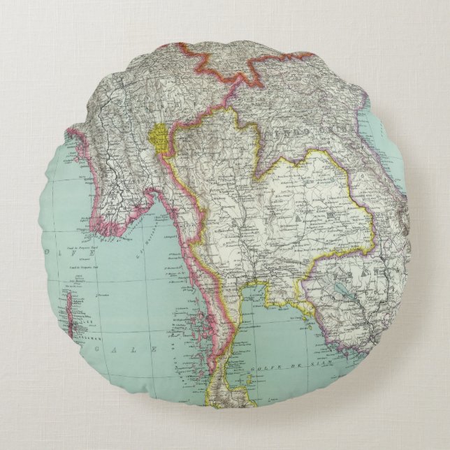 Vietnam Rond Kussen (Voorkant)