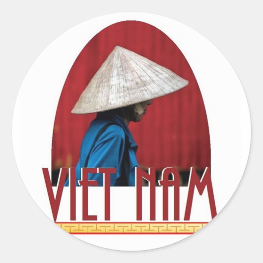 VIETNAM RONDE STICKER (Voorkant)