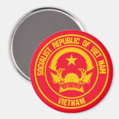 Vietnam Round Emblem Magneet (Voorkant / Achterkant)