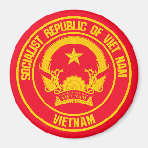 Vietnam Round Emblem Magneet