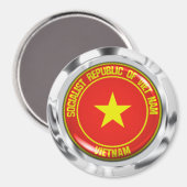 Vietnam Round Emblem Magneet (Voorkant / Achterkant)