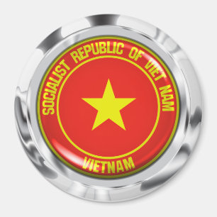 Vietnam Round Emblem Magneet