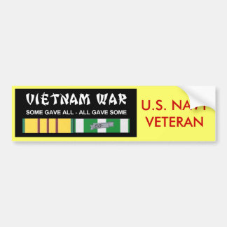 VIETNAM SERVICE RIBBONS - NAVY VET BUMPERSTICKER